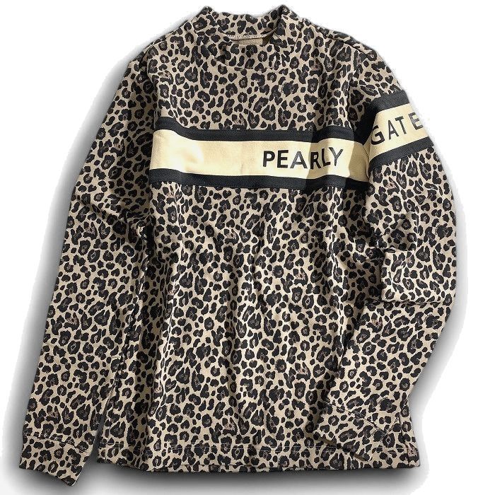 PEARLY GATES パーリーゲイツ ゴルフ 日本製 コットン裏毛 レオパード