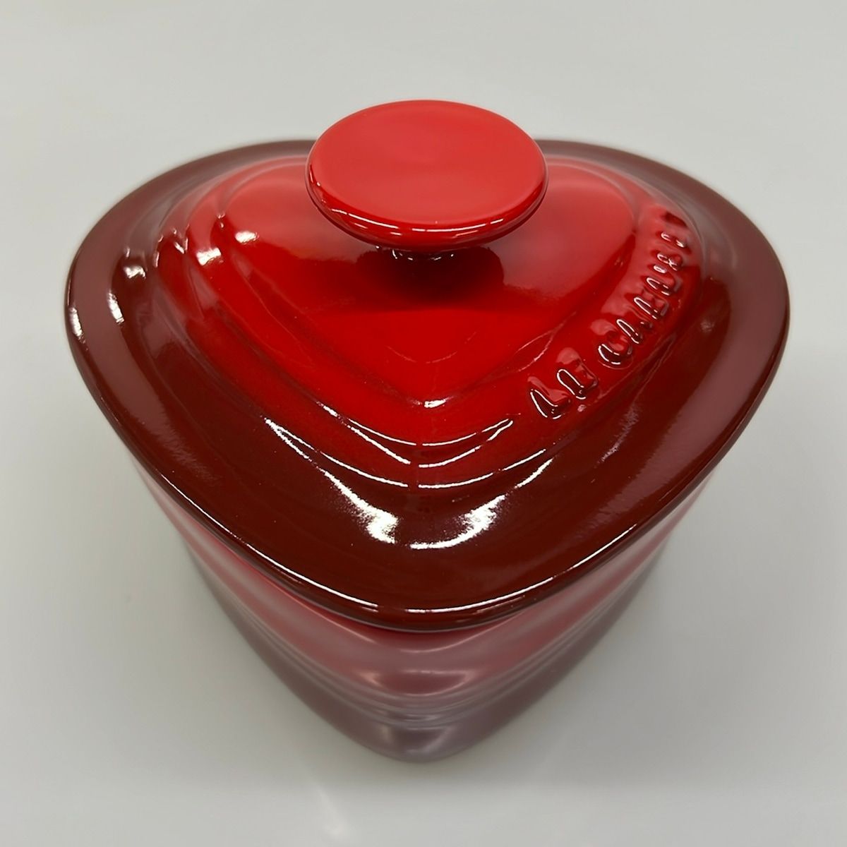 LE CREUSET(ルクルーゼ) 食器新品同様 レッド×ボルドー ハート