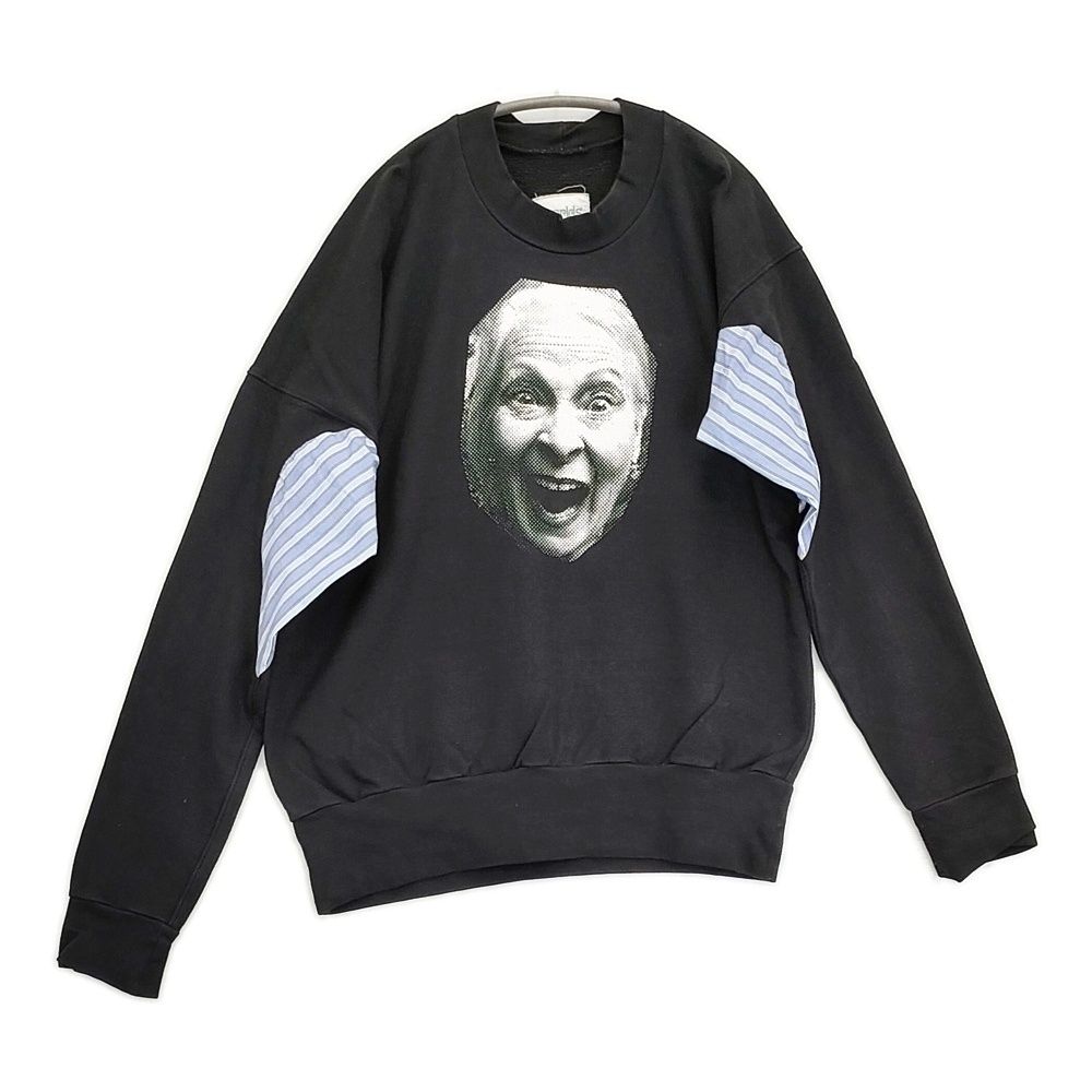 Vivienne Westwood worlds end Face print switching sweatshirt 切替