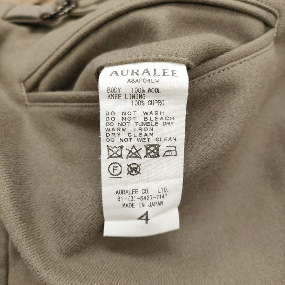 AURALEE LIGHT MELTON SLACKS サイズ4 A8AP04LM 定価37400円 ウール