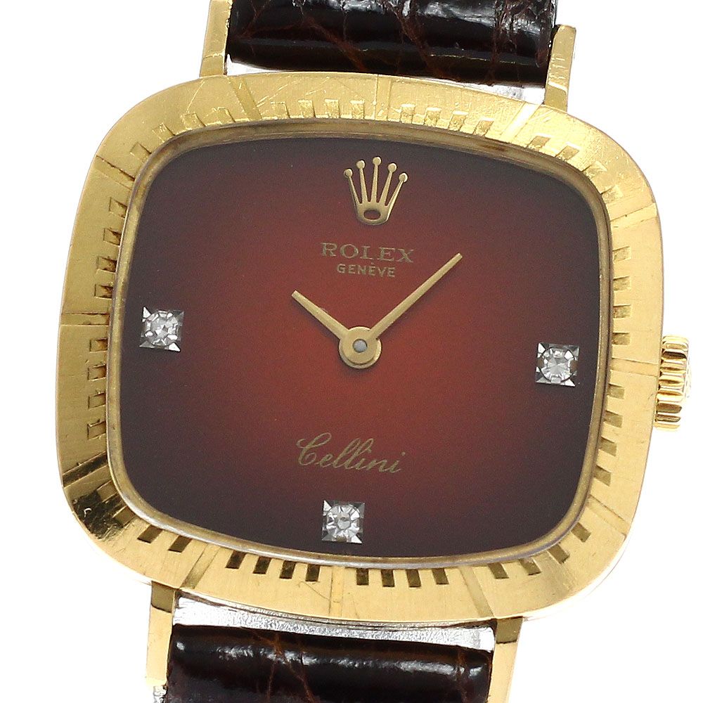 ロレックス ROLEX 4082 チェリーニ K18YG 3Pダイヤ Cal.1601 手巻き