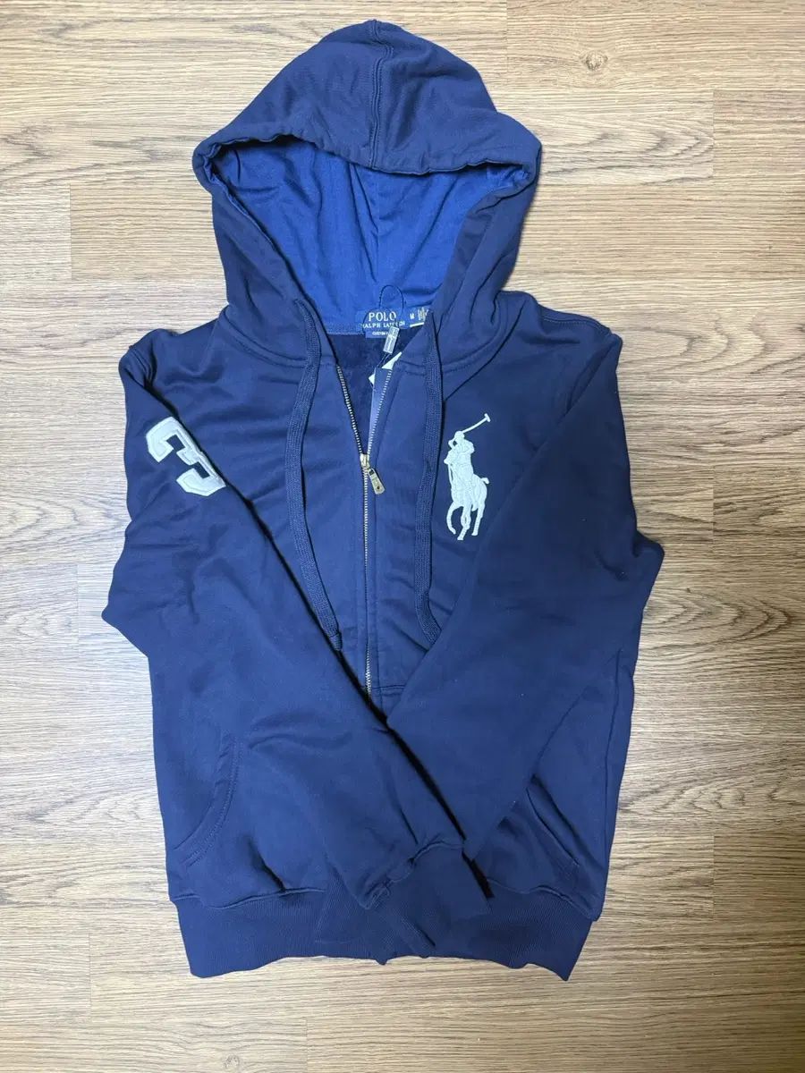 ポロ ビックポニー フードジップアップ ネイビー M (新品)
