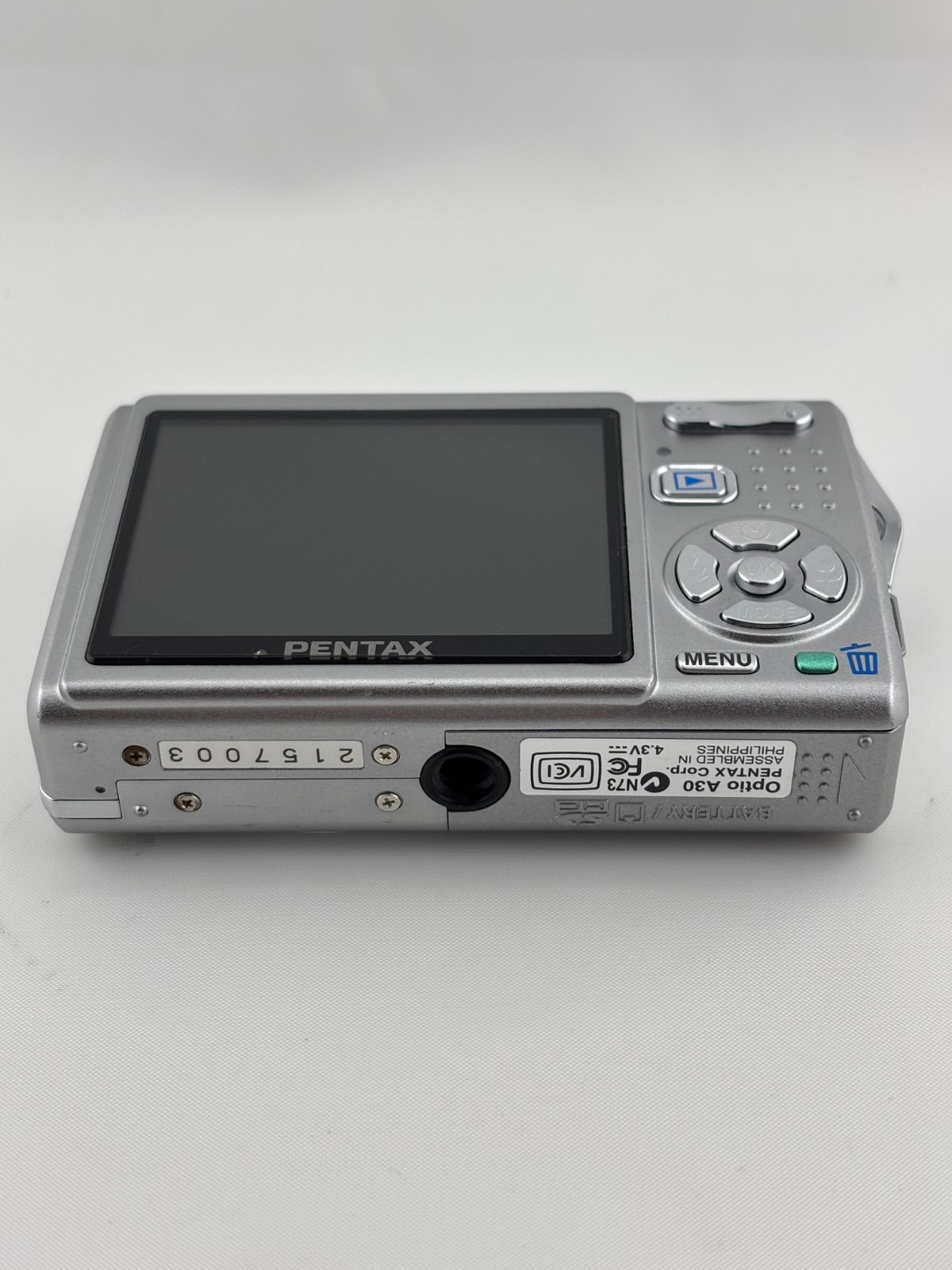 2660【動作確認済み】 PENTAX Optio A30 シルバー ペンタックス