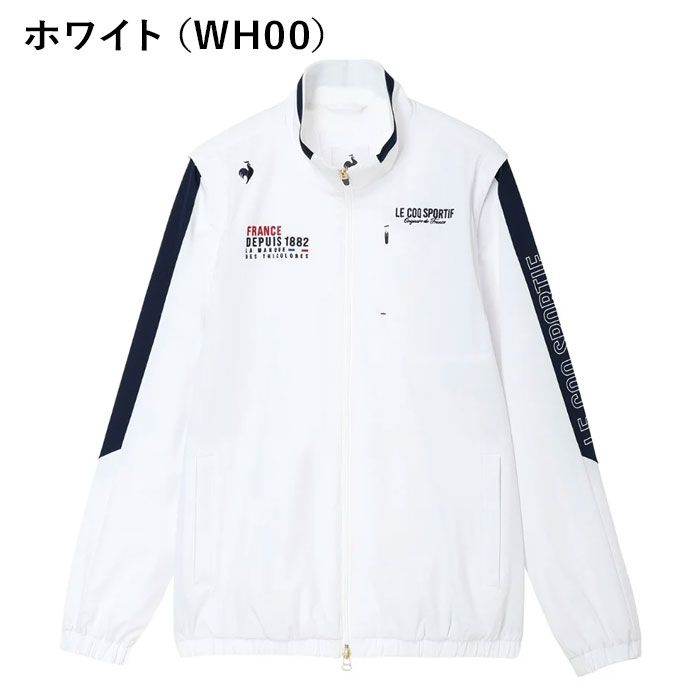 ラフ＆ゴルフ　メンズゴルフウェア　ホワイト　Ｍサイズ 新品未使用 新品】ルコックスポルティフ ゴルフ マーキング切替デザイン2WAY