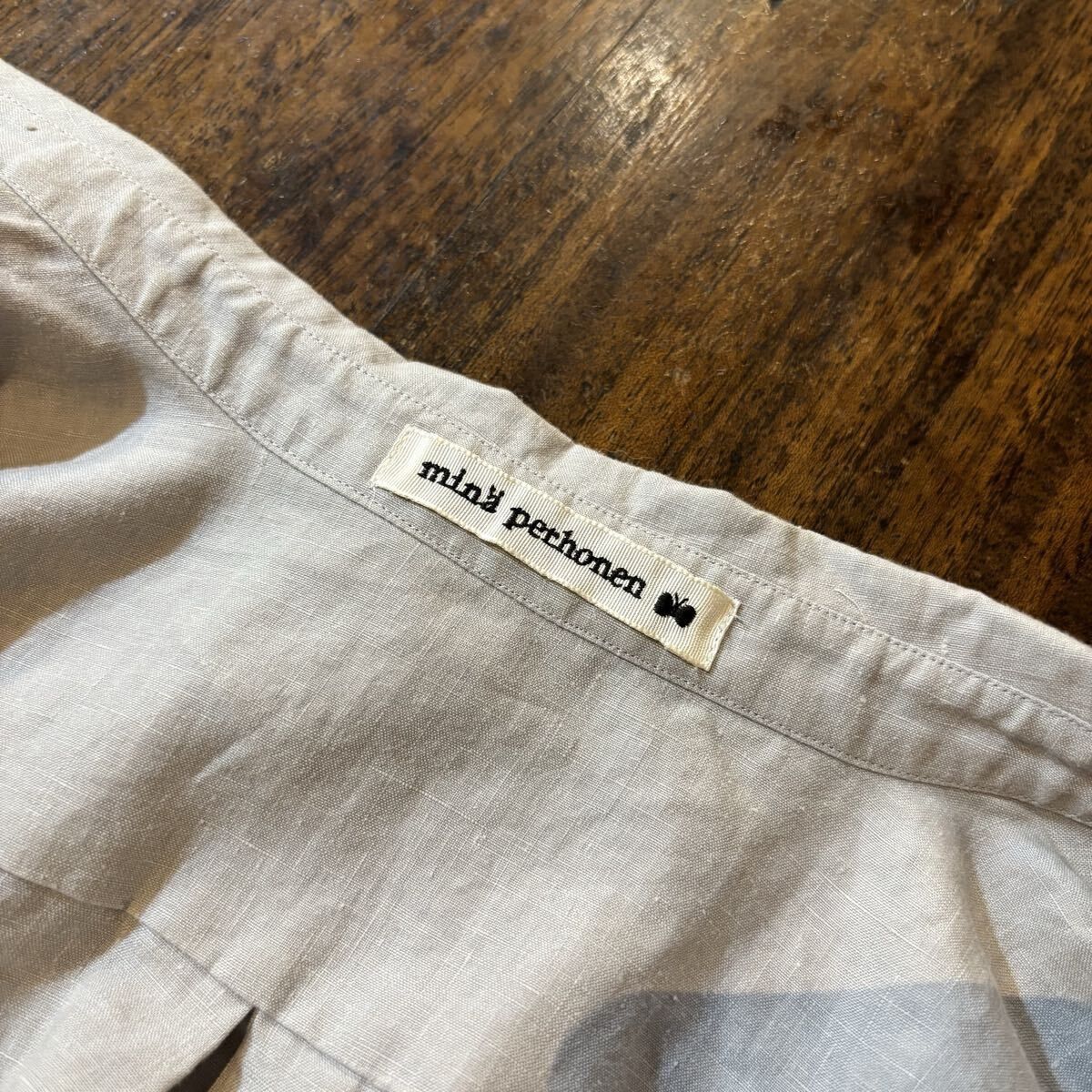 良品 mina perhonen ミナペルホネン frais リネン ブラウス MADE IN 