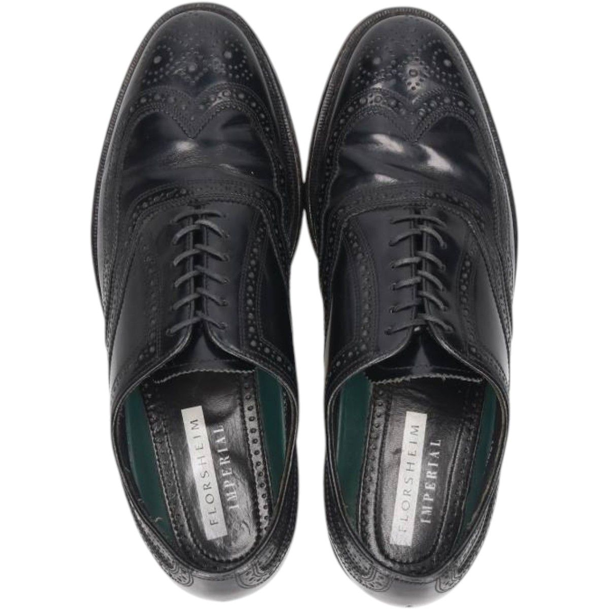 古着 フローシャイム Florsheim IMPERIAL フルブローグ ウイングチップ