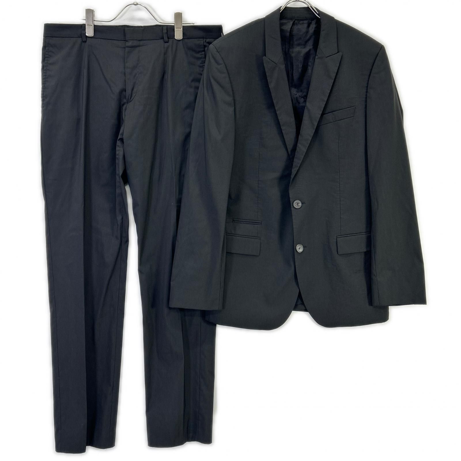新品未使用HUGO BOSSヒューゴボスブラック系ストライプスーツセットアップ HUGOBOSS ヒューゴボス ブラック ストライプ 2P スーツ 50 - メルカリ