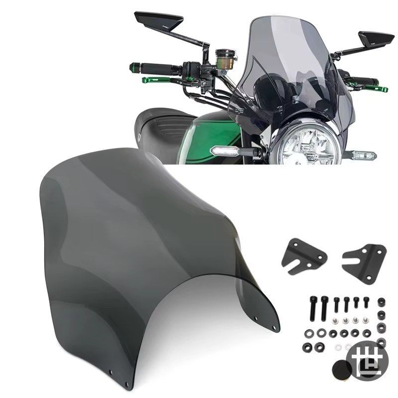 オートバイフロントウインドシールドウインドスクリーンウインドスクリーンシールドデフレクターZ650RSZ900RS SEZ900 RSZ650 RSW800 17,780円