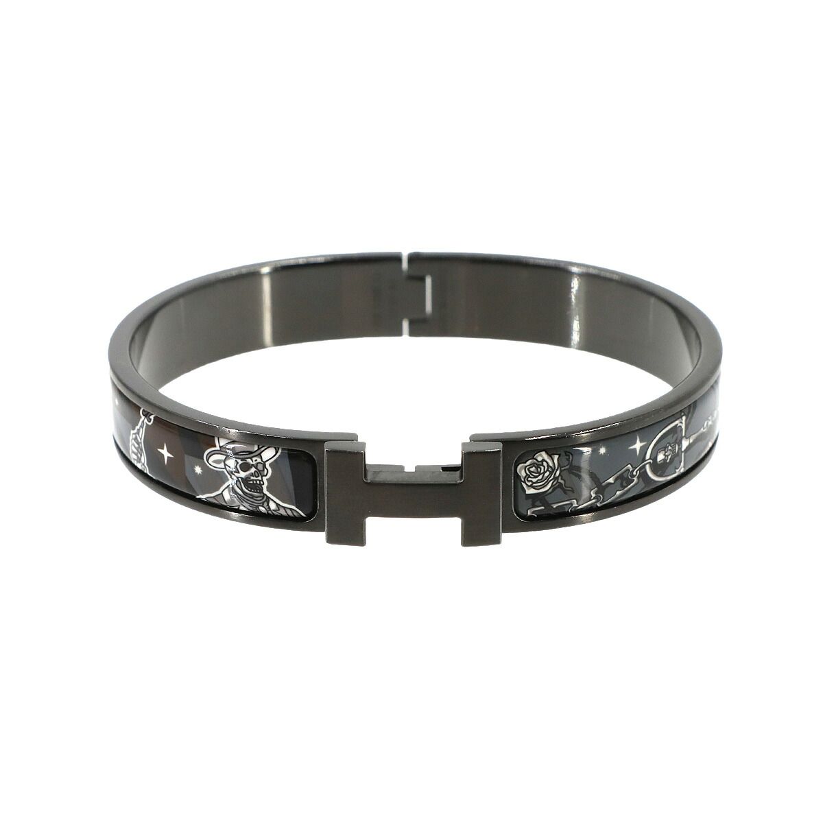 新品同様 エルメス HERMES クリックHH T6 バングル セ ラ フェット グランクラシック ソーブラック アクセサリー Clic HH 90342372