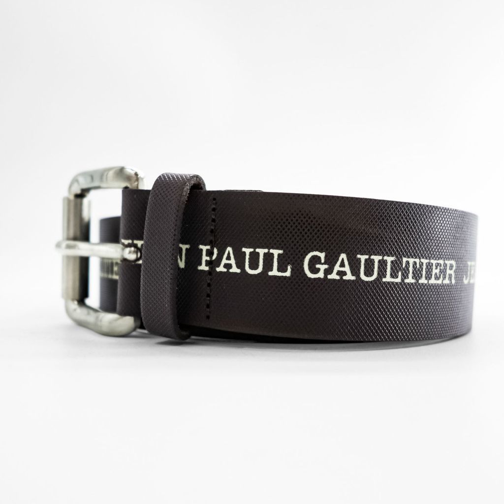 ☆美品☆ Jean Paul Gaultier サッシュベルト ブラウン Jean Paul GAULTIER フランス製 レザーベルト ブラウン シルバー