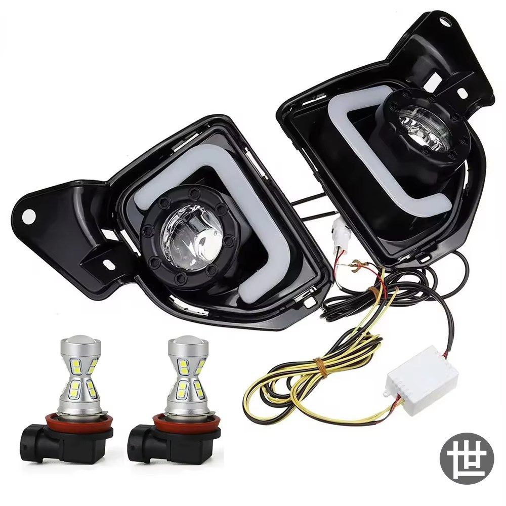ウォーターフォールライト LED DRL デイタイムランニングライト フォグランプ H11バルブ 6000K~6700K トヨタ ハイエース 2014 - 18