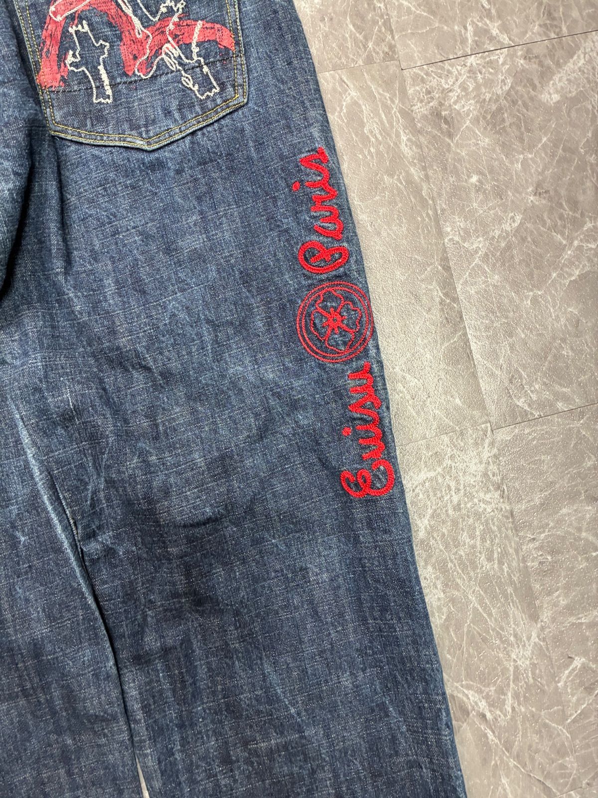 evisu エビスジーンズ W36 セルビッチ 赤耳 ボタンフライ カモメ 