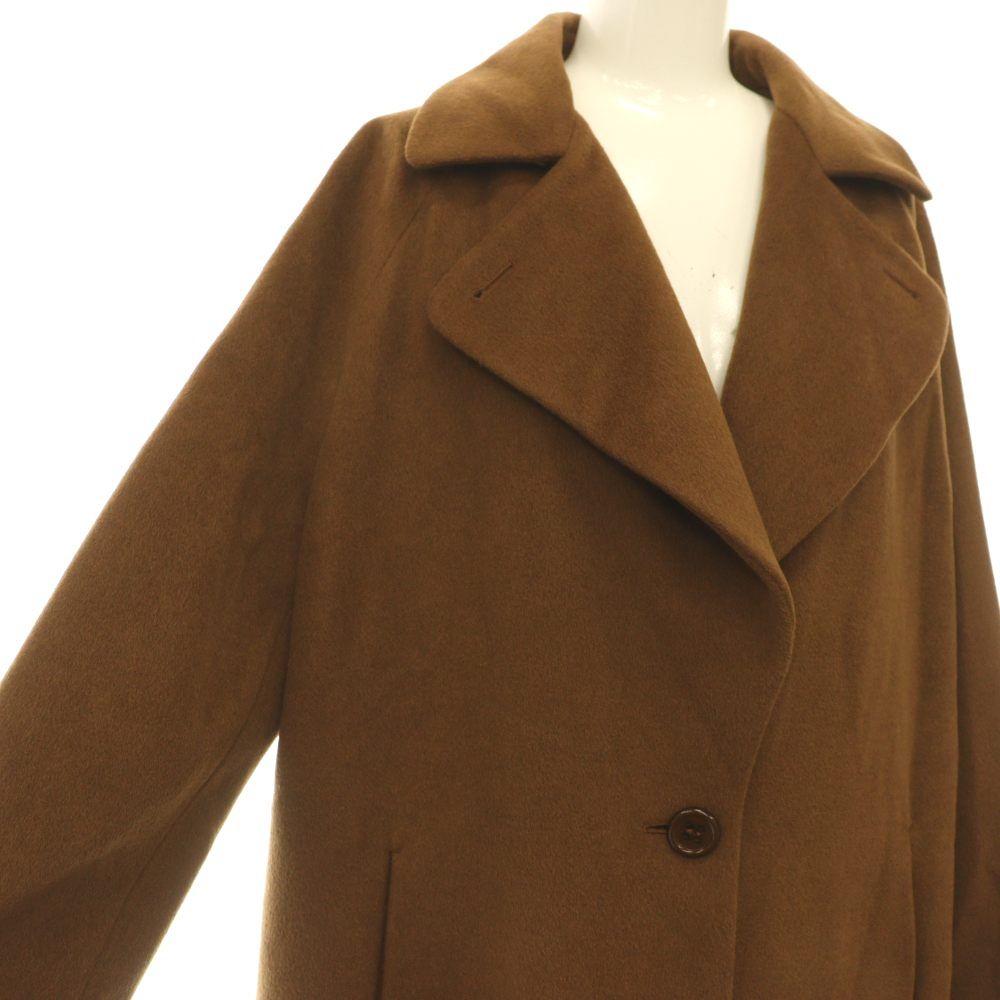 アニオナ AGNONA チェスターコート ロング アンゴラ カシミヤ混 42
