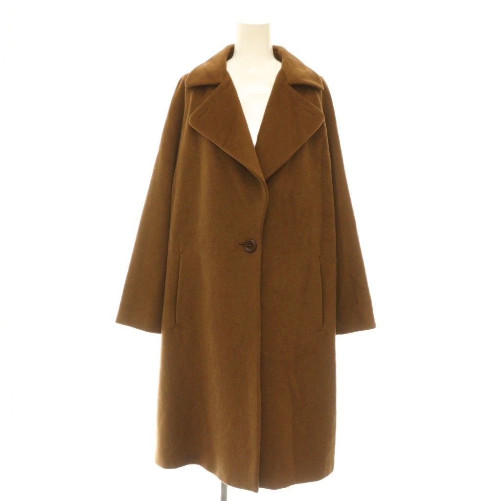 アニオナ AGNONA チェスターコート ロング アンゴラ カシミヤ混 42