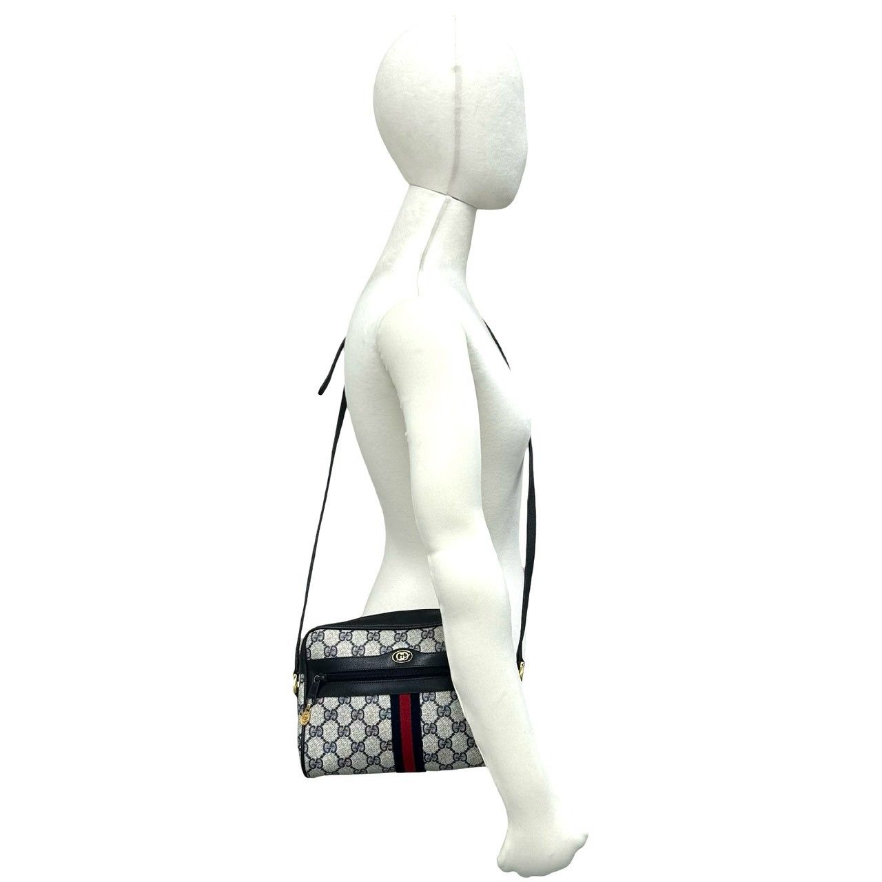 極 美品 GUCCI グッチ シェリーライン GG 柄 レザー 本革 ショルダー