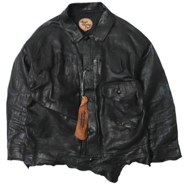 GOODKARMA DEVELOPMENT グッドカルマ ディベロップメント Leather Blouse DAVE エゾシカ 1stタイプ レザージャケット 2 BLACK 革ジャン アウター g28272 219,800円