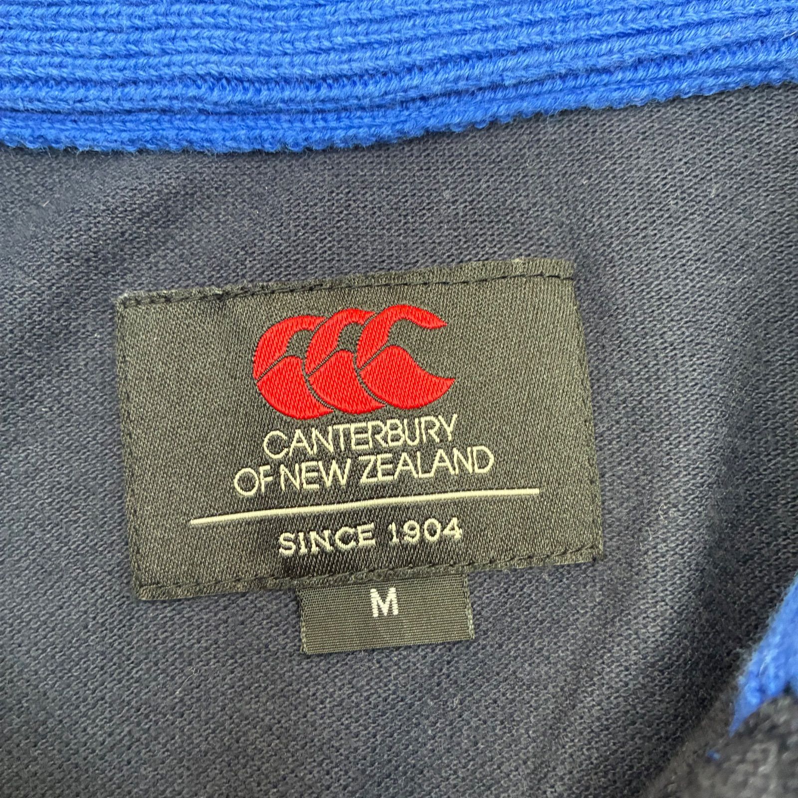 canterbury カンタベリー ラガーシャツ ポロシャツ 紺 M Canterbury