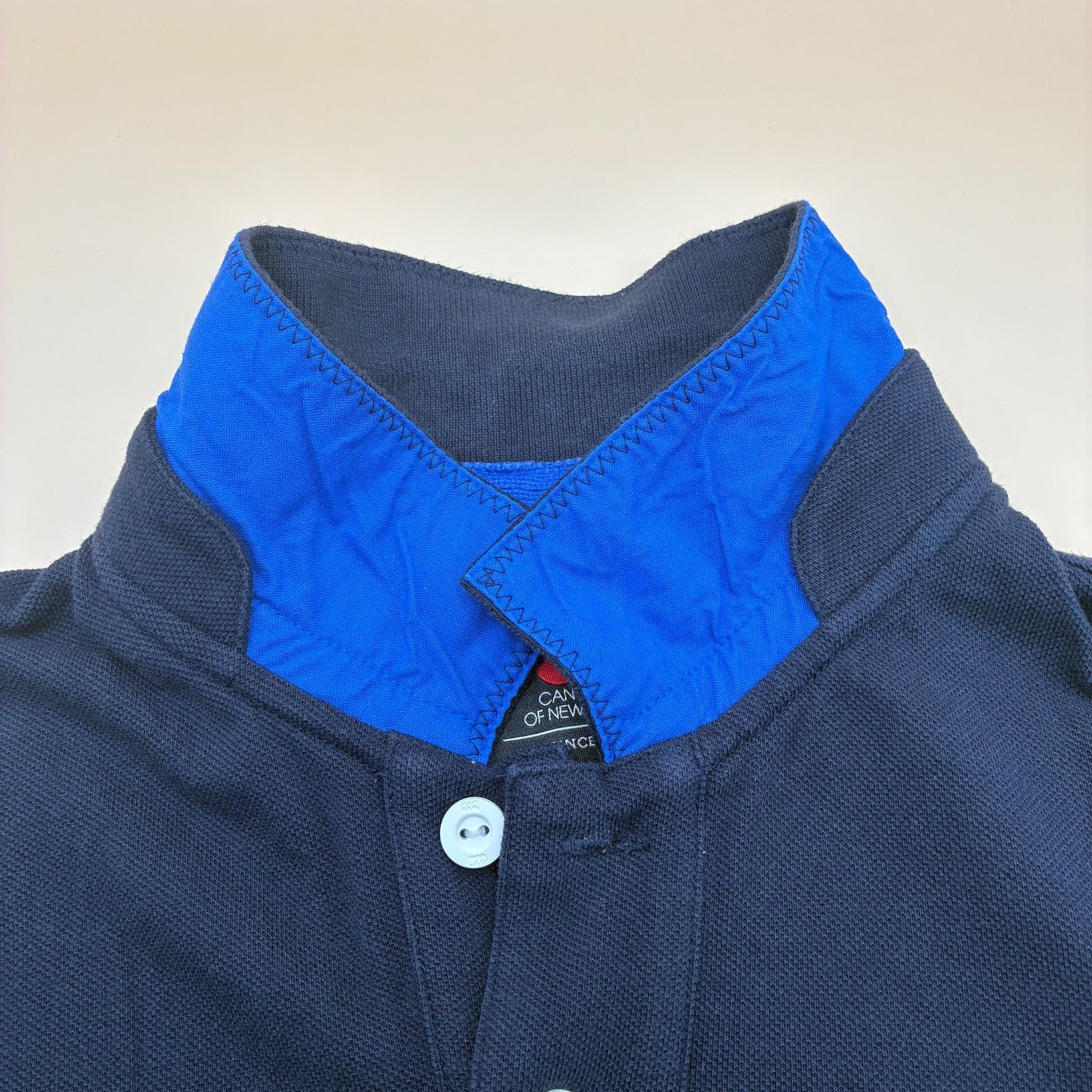 canterbury カンタベリー ラガーシャツ ポロシャツ 紺 M Canterbury