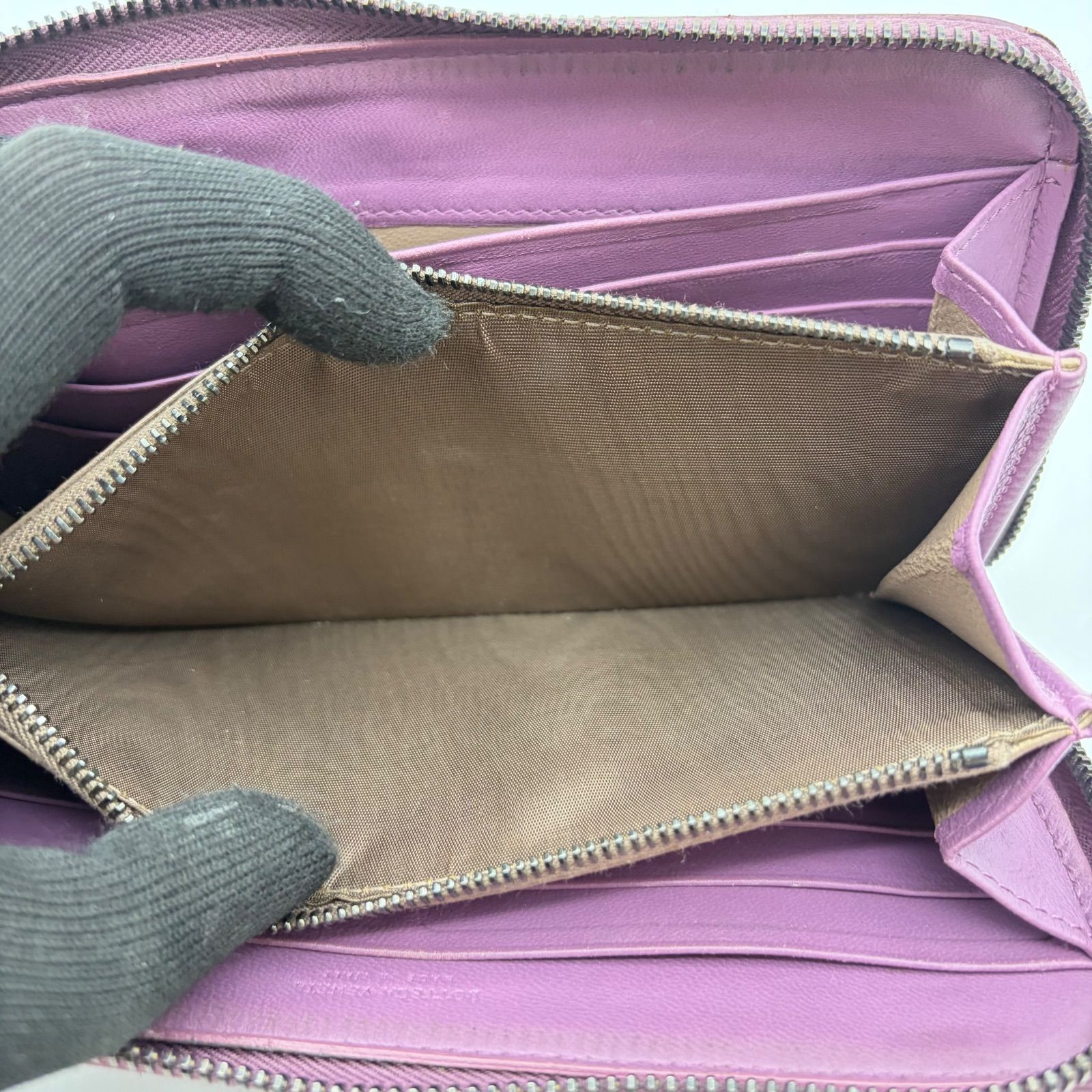 BOTTEGA VENETA イントレチャート 長財布 パープル BOTTEGA VENETA ボッテガヴェネタ 長財布 イントレチャート レザー