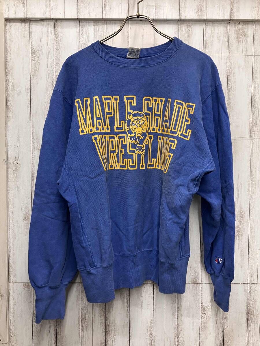 Champion REVERSE WEAVE/スウェット/90s 刺繍タグブルー虎