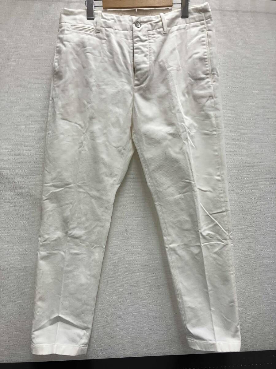 YCHAI イカイ コットンパンツ チノパン デニムスラックス 綿パンツ YPU037 1DF0004 サイズ33 ホワイト 白 春夏秋冬