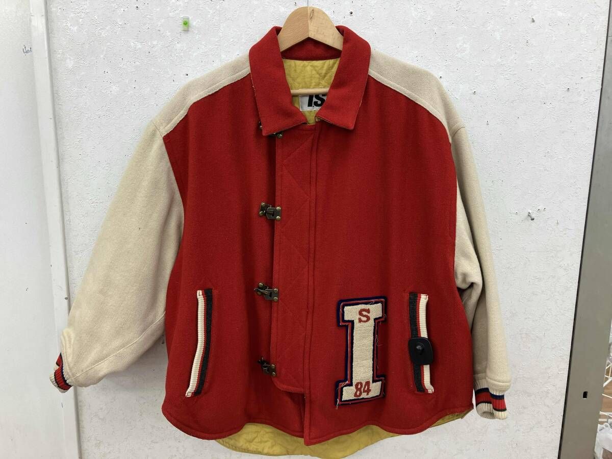 I.S./ISSEY MIYAKE SPORTS/スタジャン/ウール/ヴィンテージ/赤/S