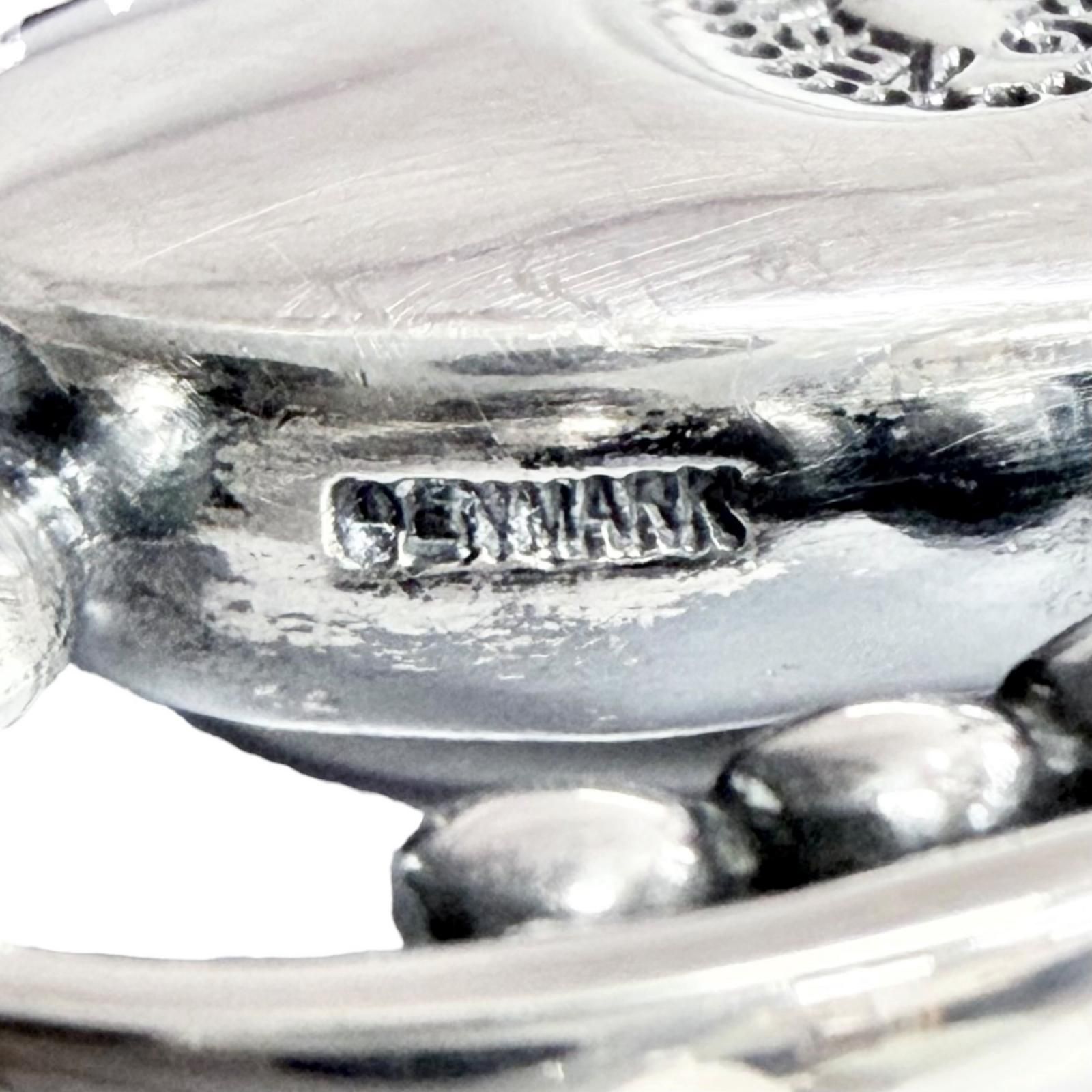 美品△Georg Jensen ジョージジェンセン 925 オニキス 1990 イヤー