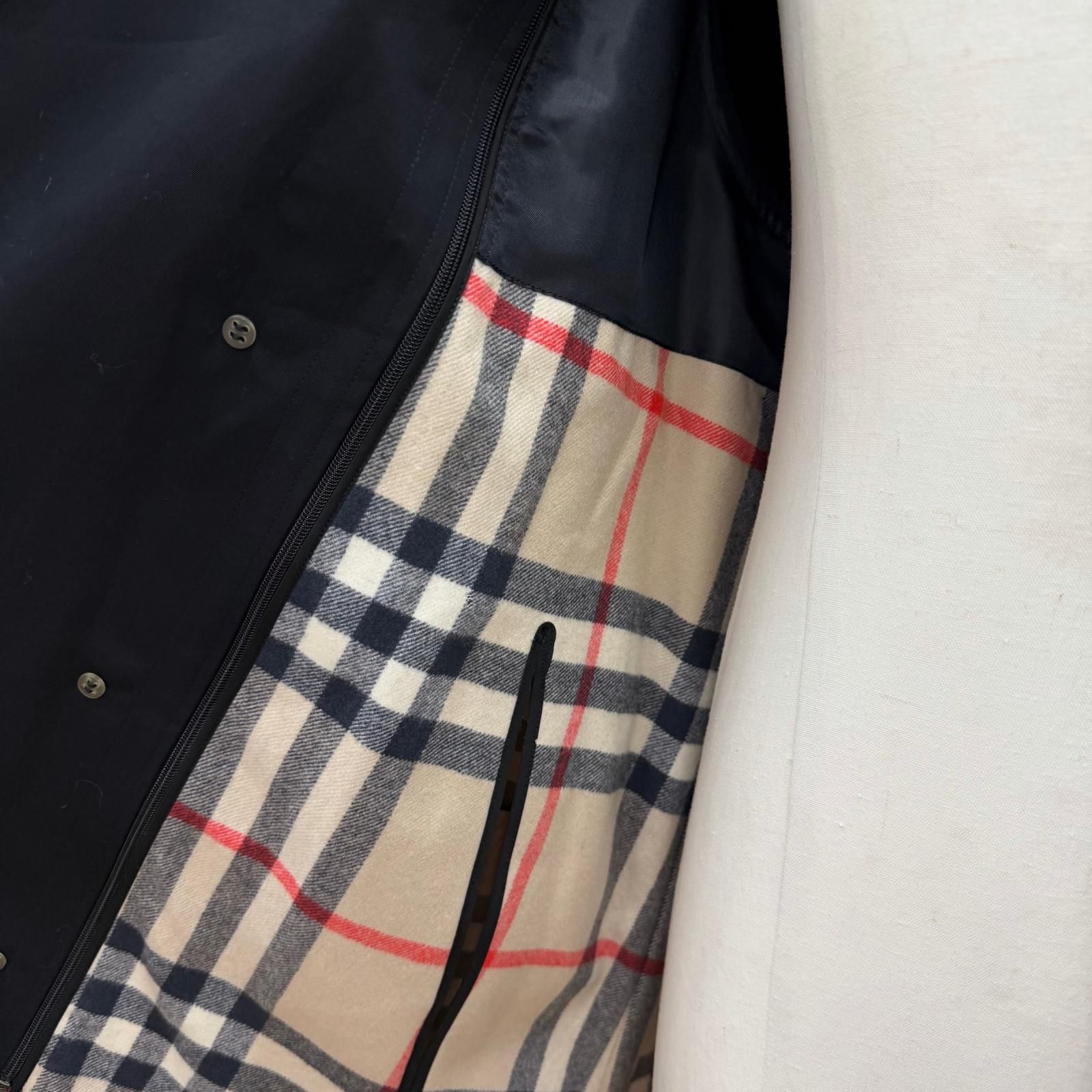 美品▽BURBERRY LONDON バーバリーロンドン 裏ノバチェック柄 カシミヤ