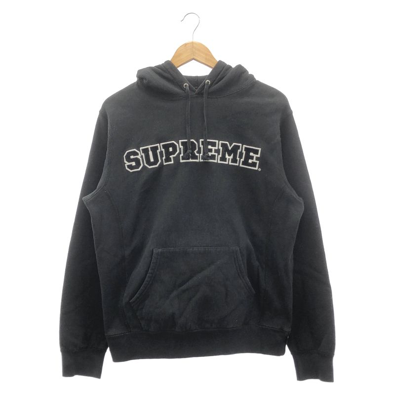 【中古】Supreme Cord Collegiate Logo Hooded Sweatshirt Black S[79] 12,046円