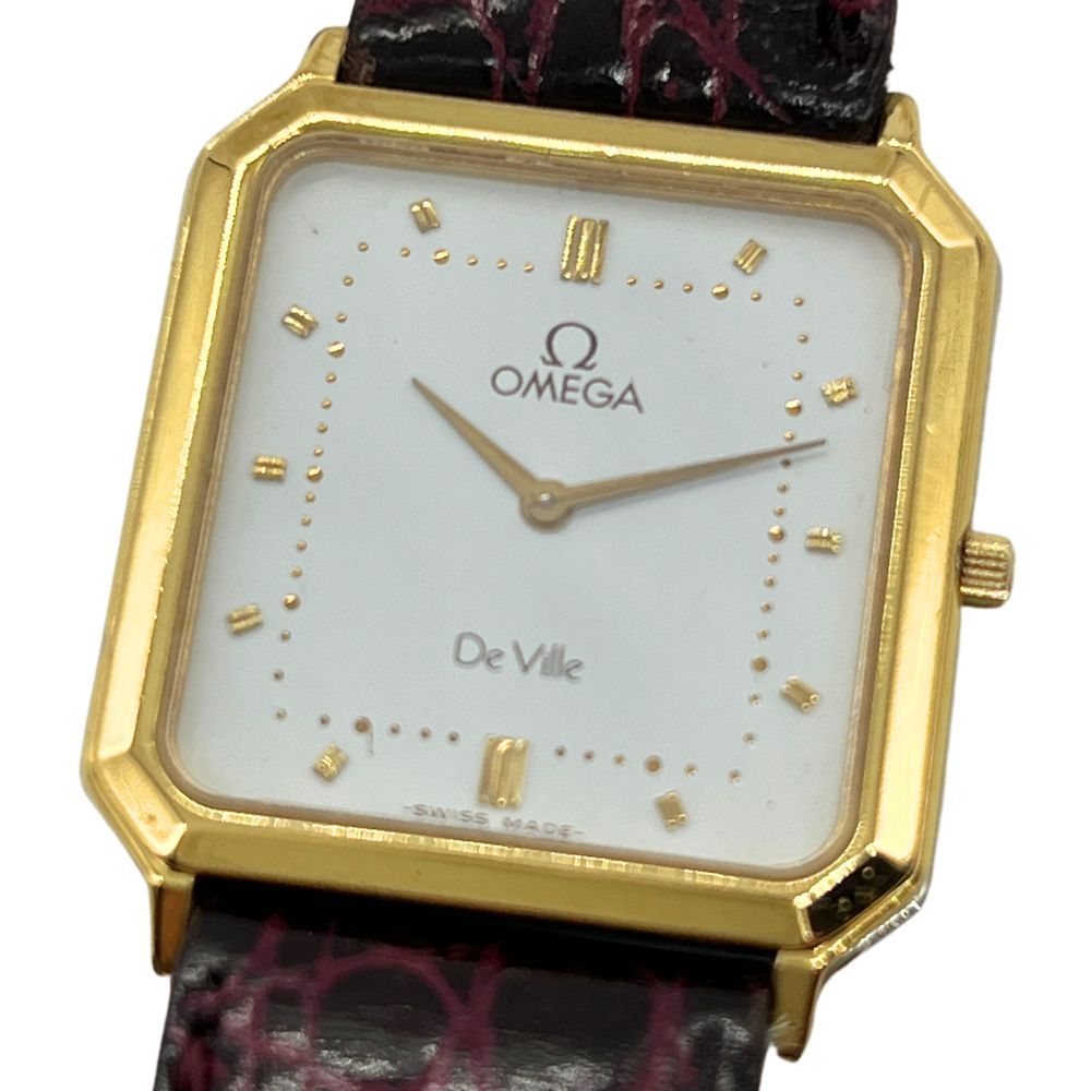 OMEGA オメガ デビル クォーツ メンズ ベルト社外品 腕時計 正規品