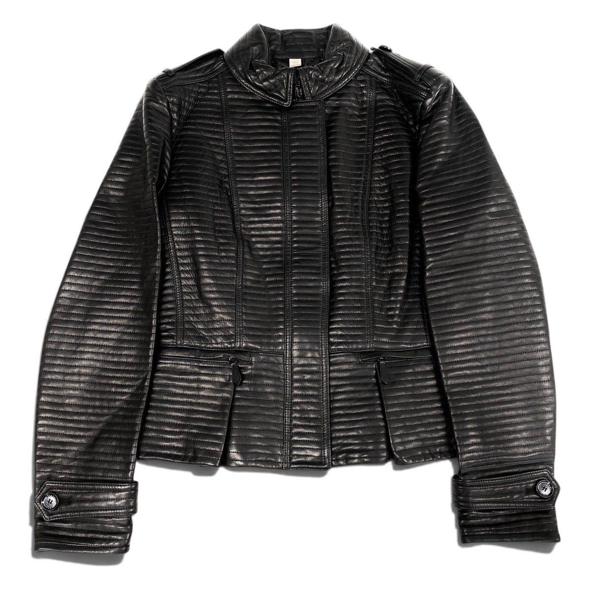j9 【新品保管品】BURBERRY LONDON レザージャケット バイカー
