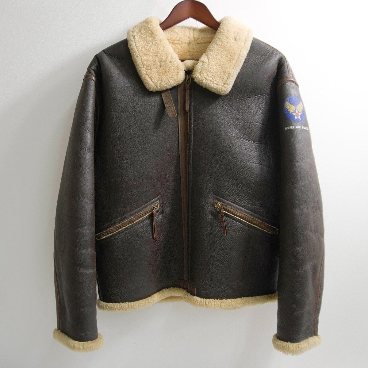 【旧マッコイ】REAL MCCOY'S【D-1 フライト ジャケット】L ムートン レザー リアルマッコイズ 26100214 155,100円