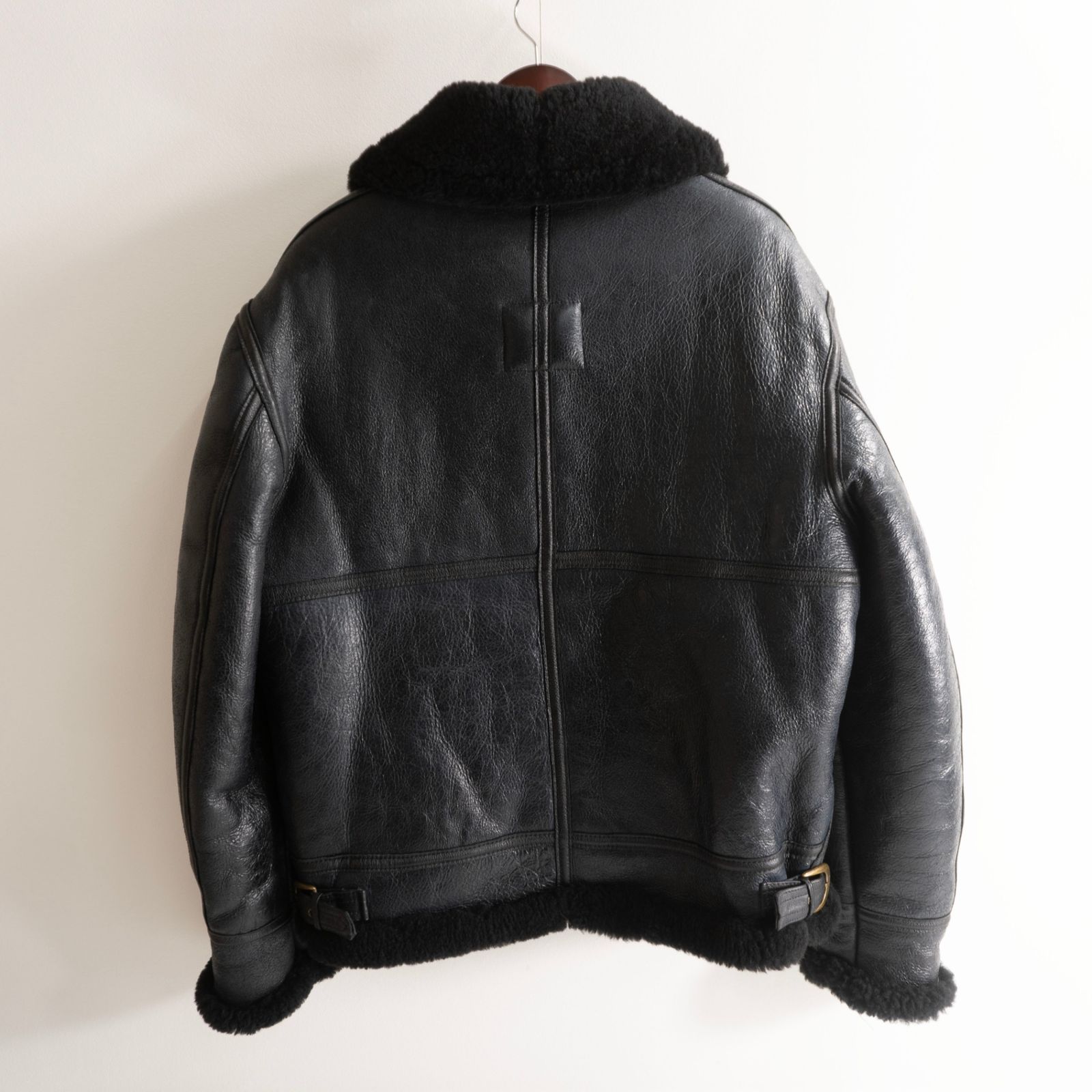 美品】SCHOTT【B-3 ムートンボンバージャケット】40 ブラック フライト