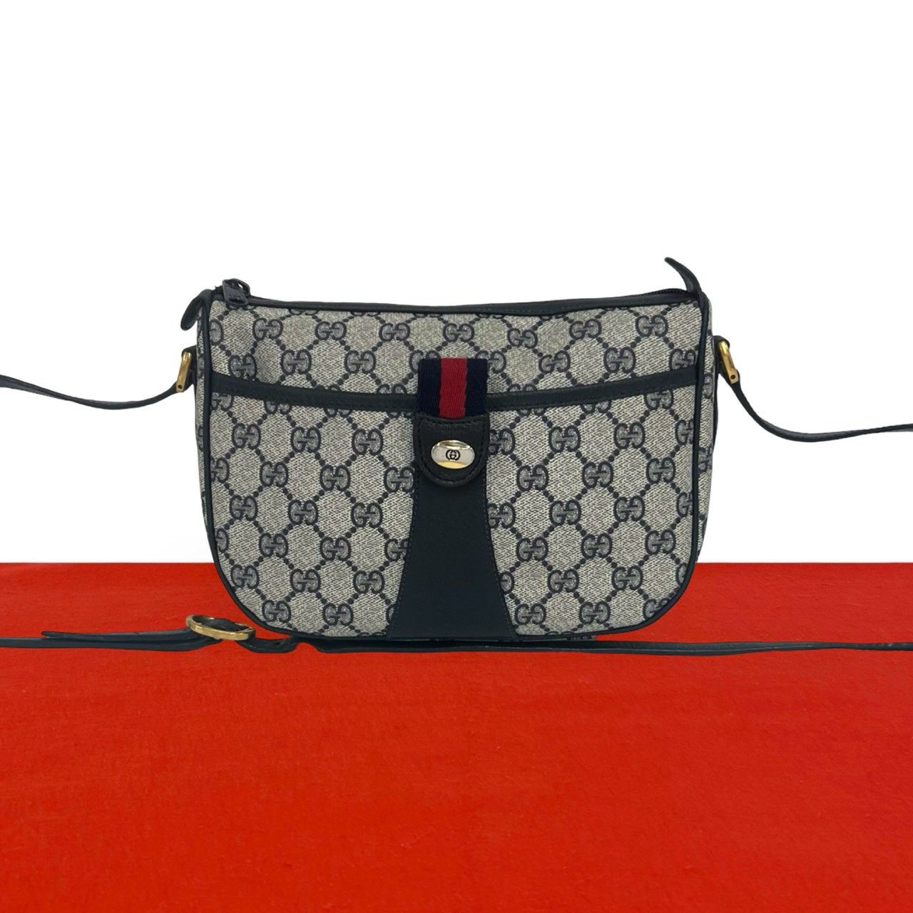 極 美品 GUCCI グッチ オールドグッチ ヴィンテージ シェリーライン GG