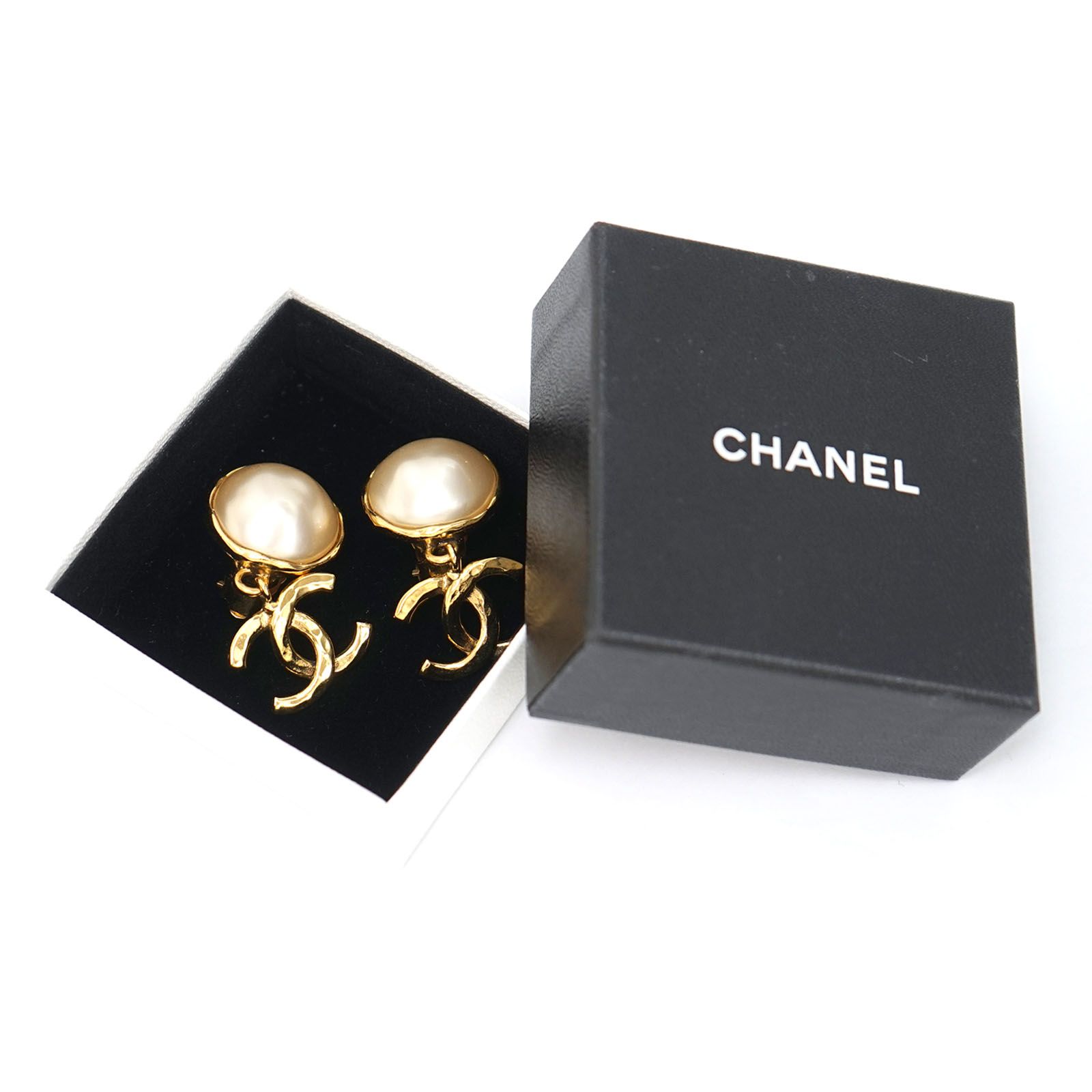 美品】シャネル CHANEL ココマーク イヤリング ゴールド フェイク