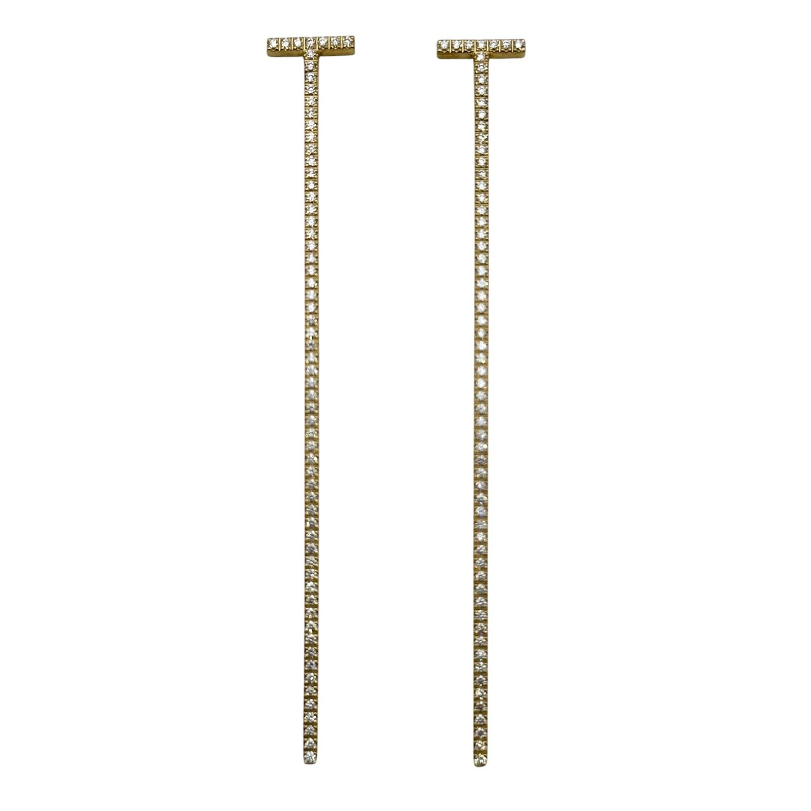 ティファニー TIFFANY＆CO Tワイヤーバーピアス ゴールド Au750 ダイヤモンド ジュエリー 636,000円