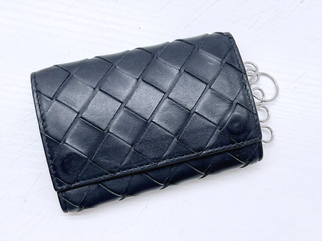 Bottega Veneta ボッテガヴェネタ イントレチャート レザー キーケース