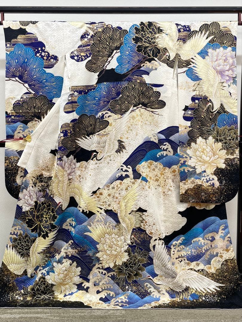振袖 金駒 金彩 鶴 松 大輪 身丈170cm 撥水加工済 MO3979 73,095円