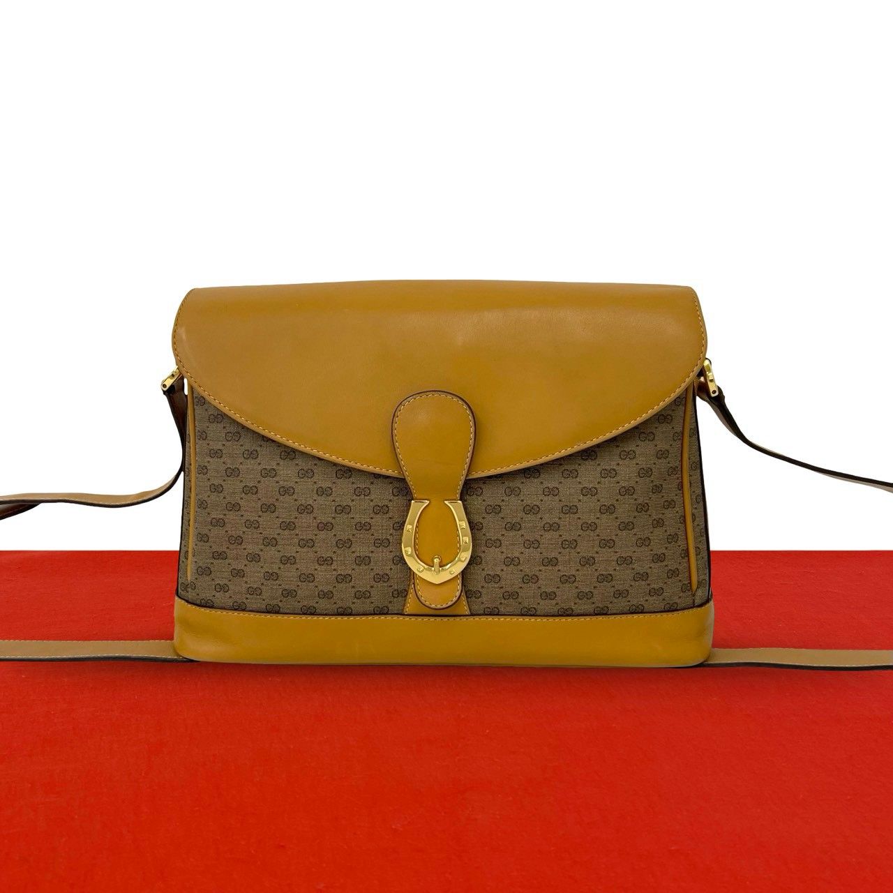 極 美品 GUCCI グッチ オールドグッチ ヴィンテージ マイクロGG 柄