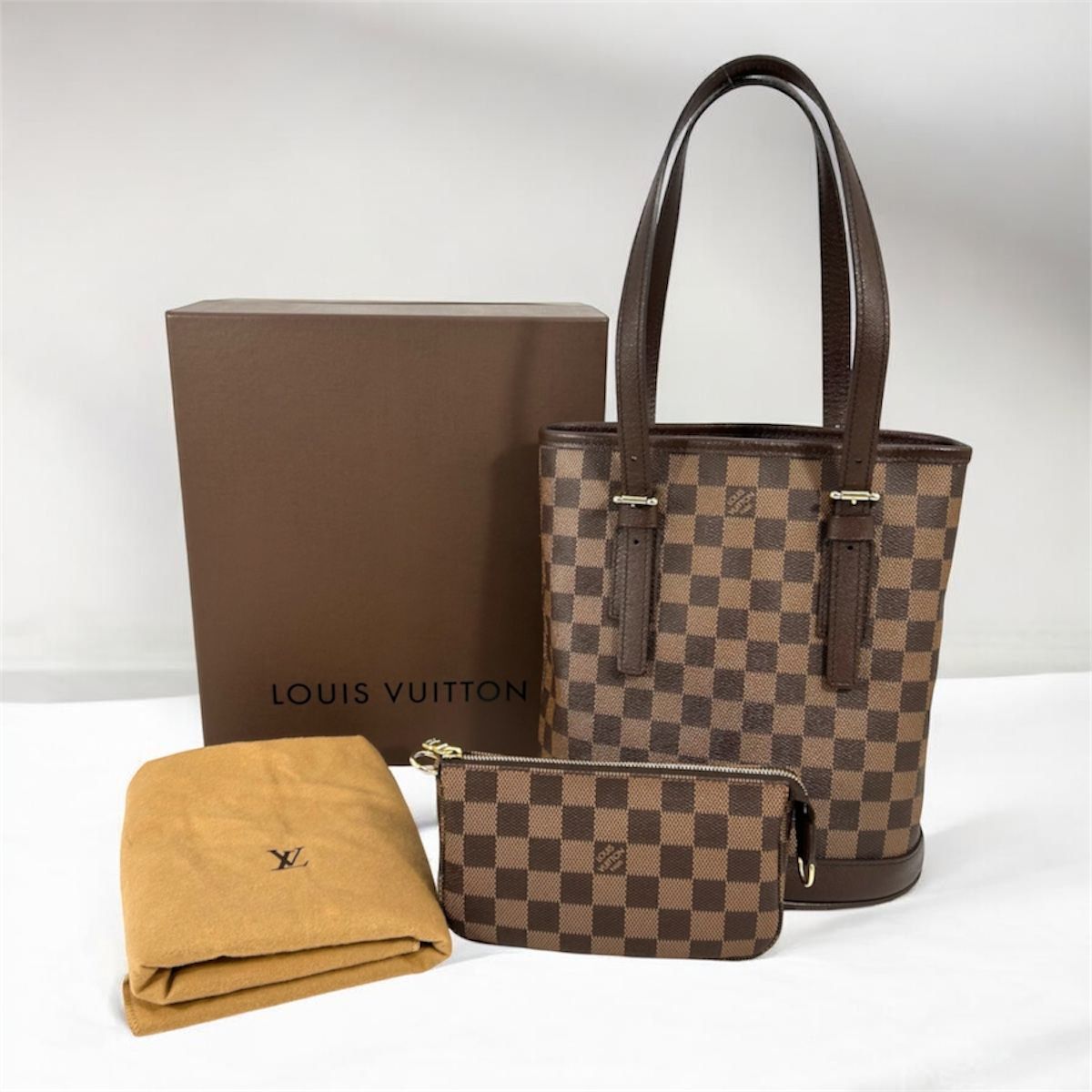 LOUIS VUITTON ルイ ヴィトン マレ ハンドバッグ ダミエ エベヌ