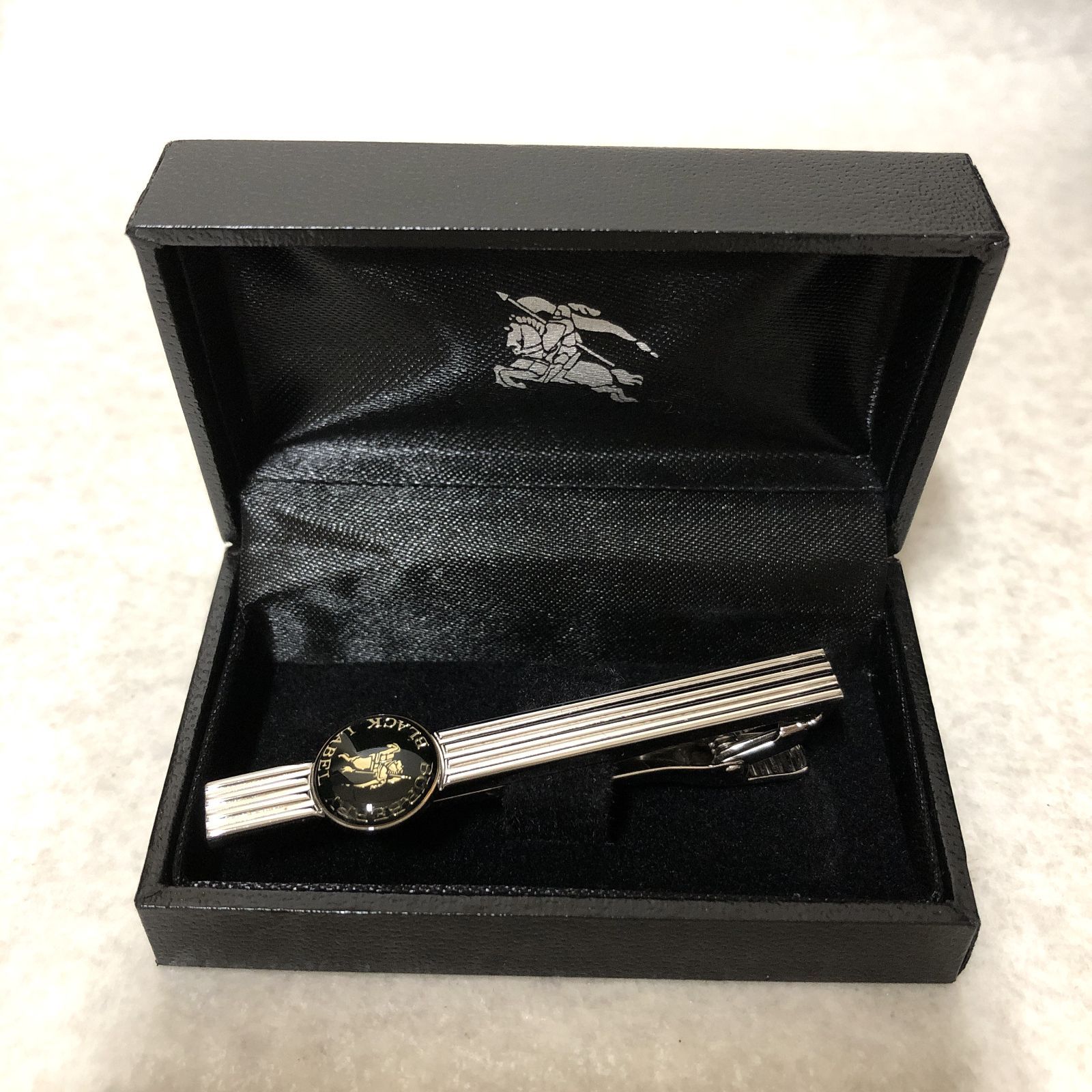 D1757 BURBERRY BLACK LABEL ネクタイピン ホースロゴ 箱有 266495224