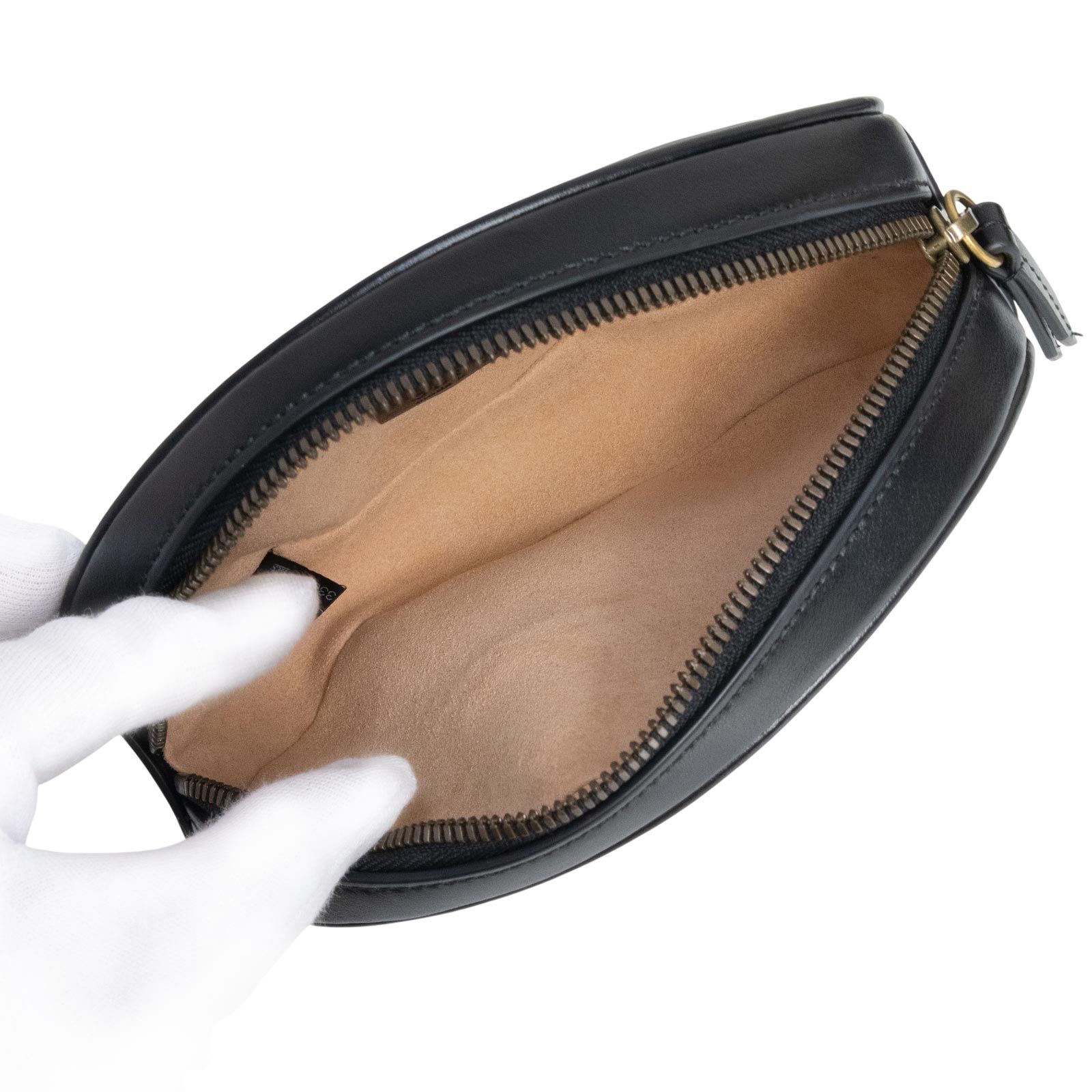 極美品 GUCCI グッチ マーモント ウエストバッグ レザー 476434 グッチ 476434 GGマーモント キルティングレザー ブラック ベルト
