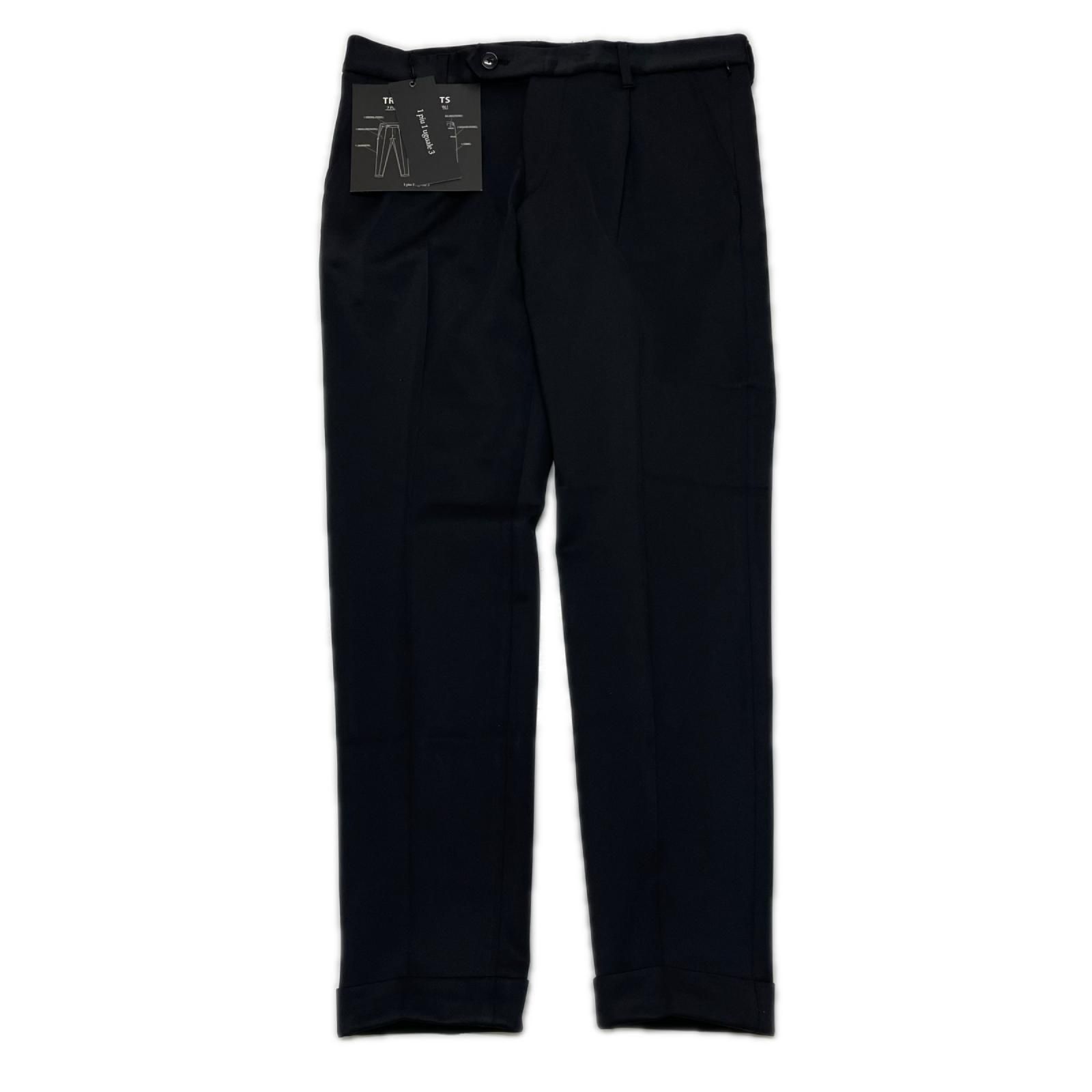 参考上代82500円 未使用 1piu1uguale3 TRAVEL SLACKS トラベルスラックスパンツ ウノピュウノウグァーレトレ MRP636 ブラック 6 （24216M）