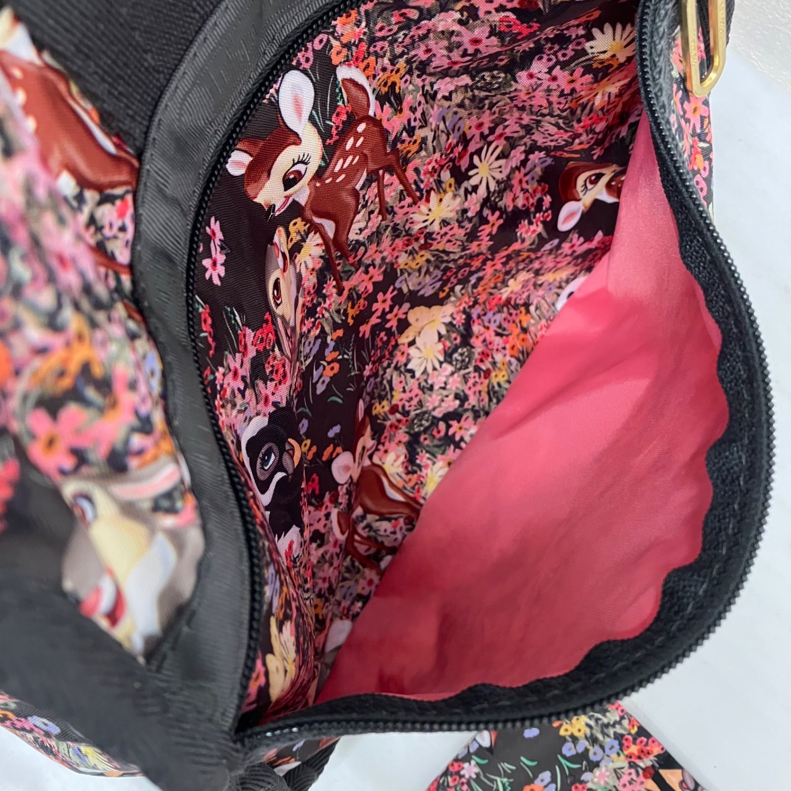 9347 【良品】 LeSportsac レスポートサック バンビ bambi コラボ 2way