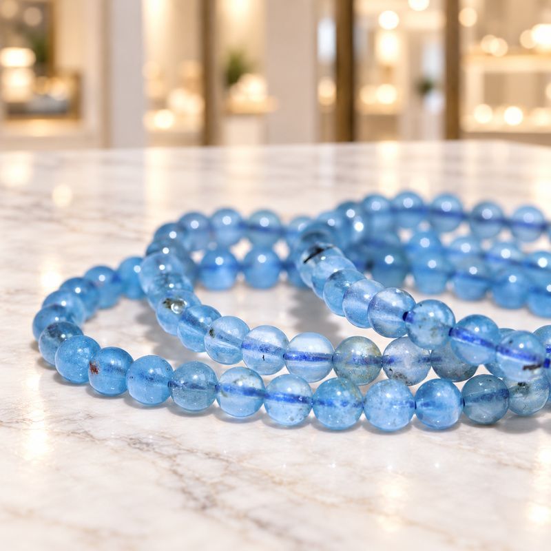高品質アクアマリン‼️気まぐれタイムセール‼️ K2300-1〕【スーパーセール】約5mm アクアマリン Moss Aquamarine 藍玉