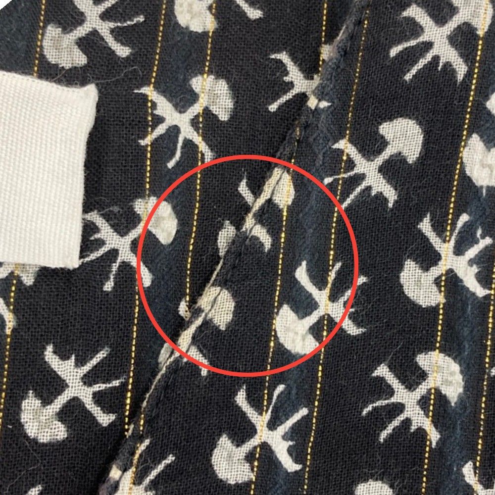Sara mallika サラマリカ Cotton Block Pattern Dress 長袖 マキシ丈
