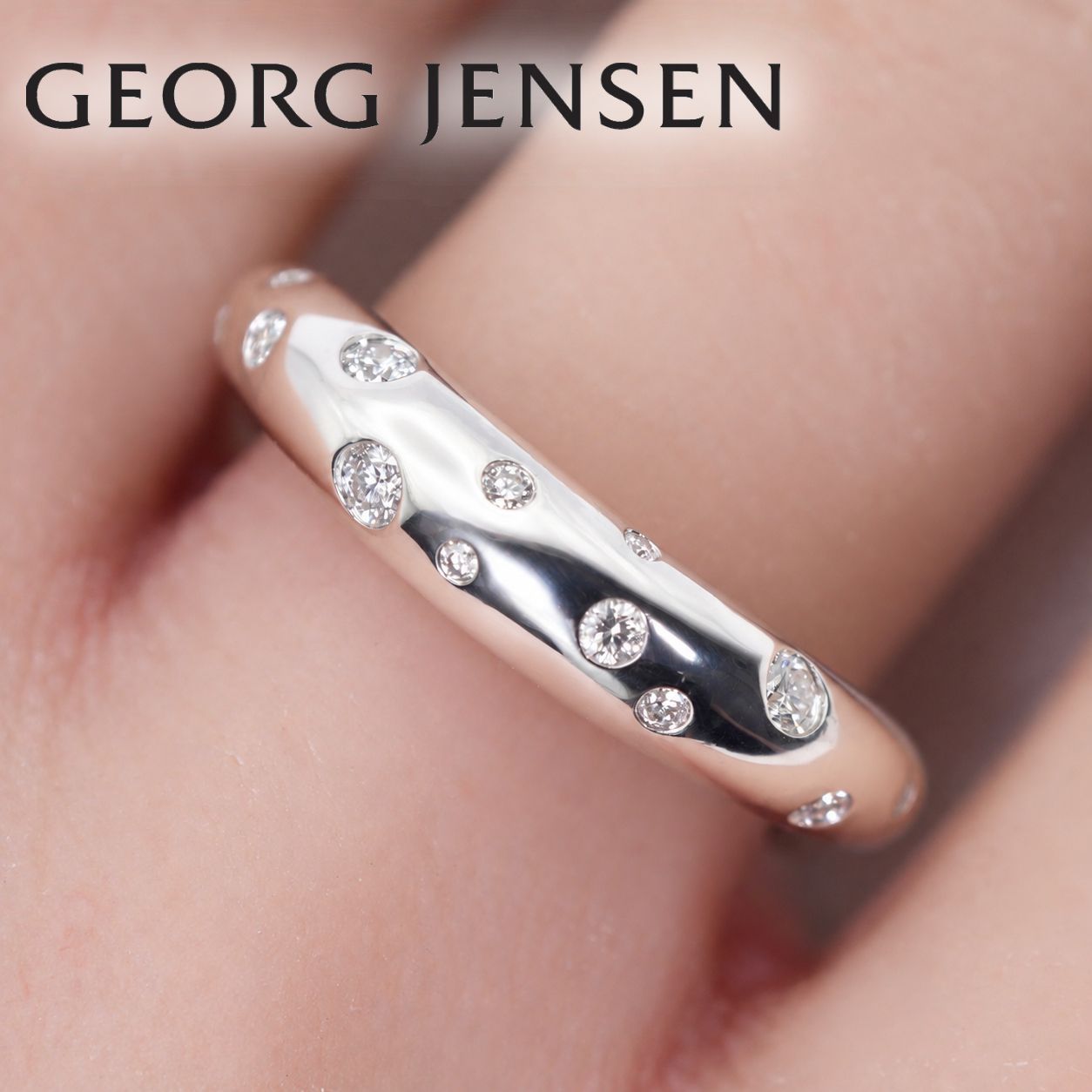 美品 ジョージジェンセン GeorgJensen オフスプリング ダイヤモンド