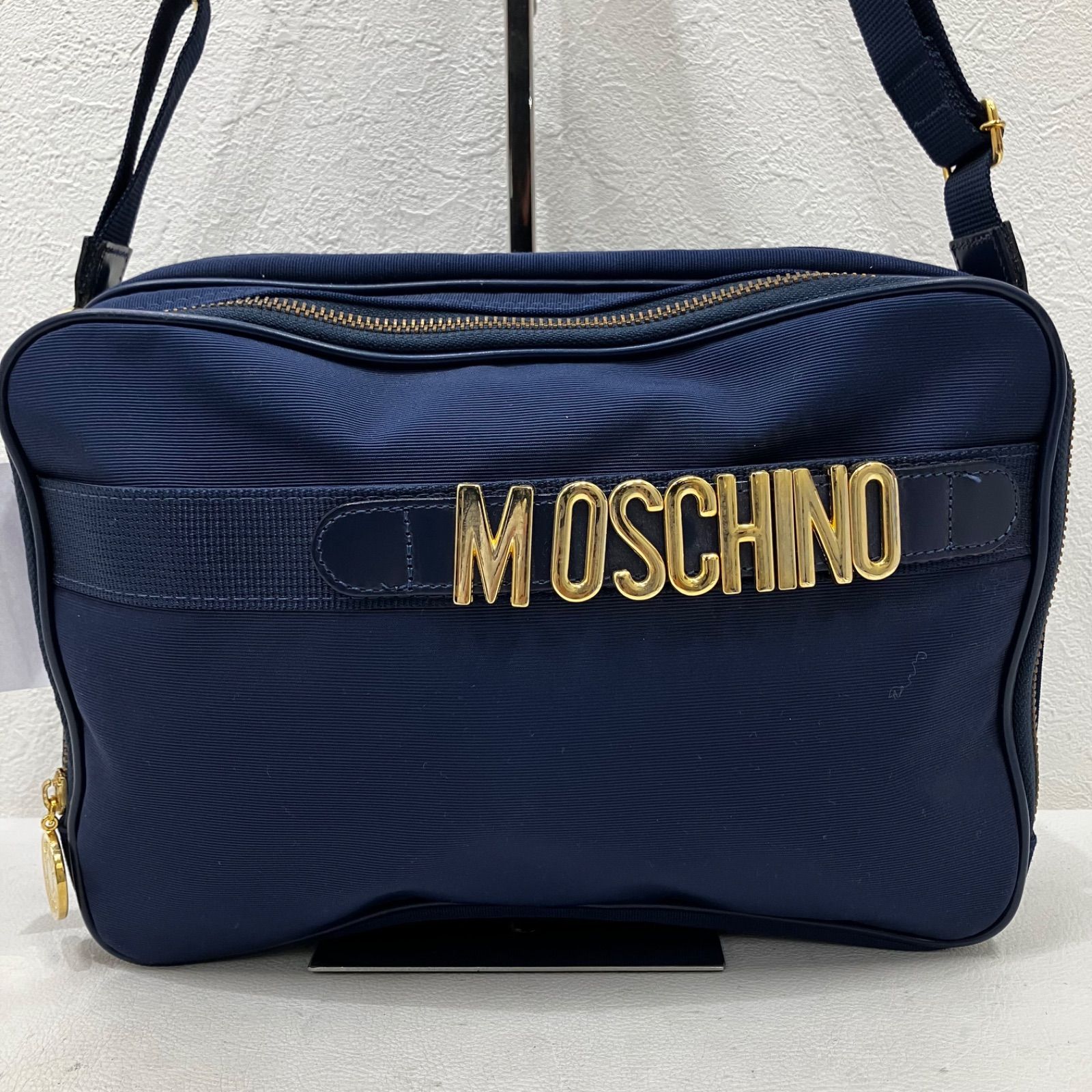9508 MOSCHINO モスキーノ ショルダーバッグ ネイビー レディース 