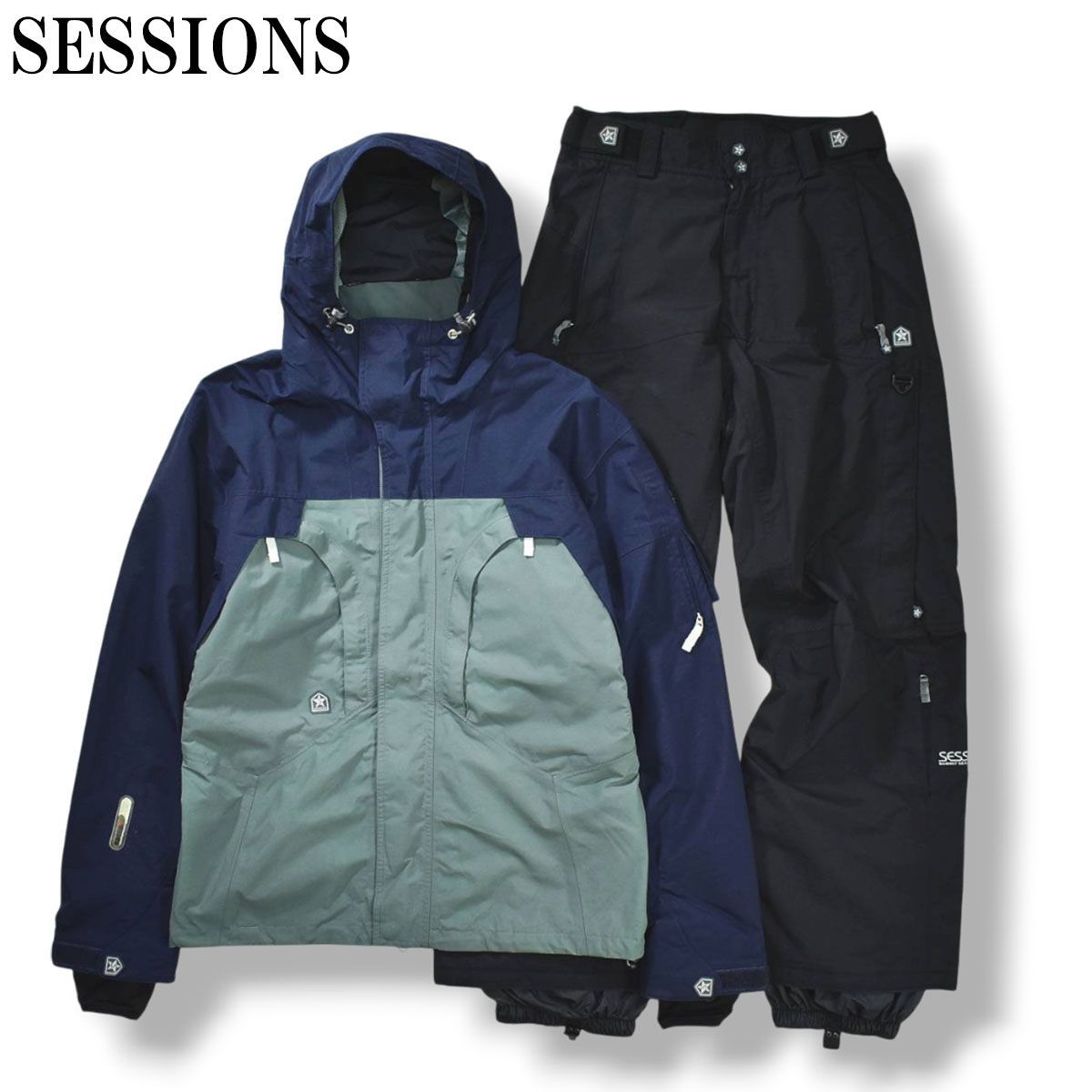 スノーボードウェアセットSESSIONS（ジャケット・パンツ）セッションズ 90s セッションズ SESSIONS ゴアテックス GORE-TEX サミット SUMMIT