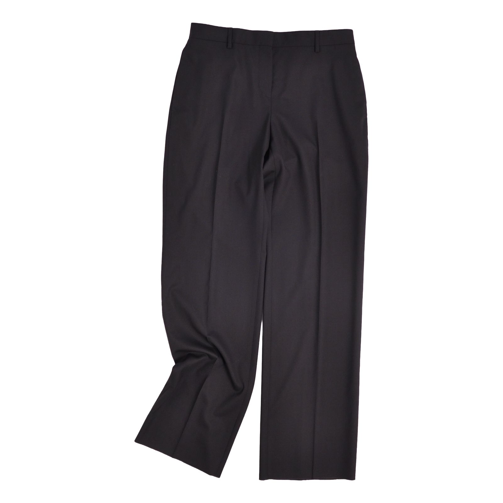 極美品 ロエベ LOEWE パンツ ロングパンツ ワイドパンツ ボトムス レディース 44(XXL相当) ウール ブラック 古着 21,286円